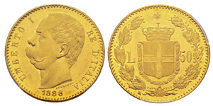 Italy, Umberto I 1878-1900 50 lire, Roma, ... 