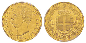 Italy, Umberto I 1878-1900 20 lire, Roma, ... 