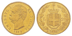 Italy, Umberto I 1878-1900 20 lire, Roma, ... 