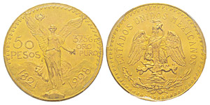 Mexico, 50 Pesos, 1928, AU 41.66 g. 900‰ ... 