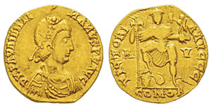 Valentinianus 425-455 Solidus, Ravenna, ... 