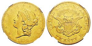 USA 20 Dollars, New Orleans, 1850 O, AU ... 