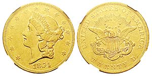 USA 20 Dollars, Philadelphie, 1854/1854 ... 