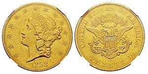 USA 20 Dollars, New Orleans, 1858 O, AU ... 