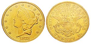 USA 20 Dollars, Carson City, 1872 CC, AU ... 
