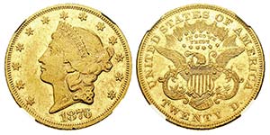 USA 20 Dollars, Philadelphie, 1876, AU 33.43 ... 