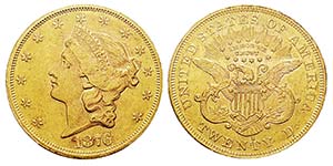USA 20 Dollars, San Francisco, 1876 S, AU ... 