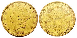 USA 20 Dollars, San Francisco, 1878 S, AU ... 