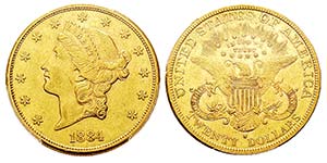 USA 20 Dollars, San Francisco, 1884 S, AU ... 