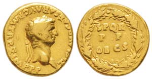  Claudius, 41-54 après J.C. Aureus, Rome ou ... 