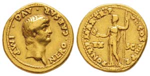 Nero 54-68 après  J.-C.  Aureus, Rome ou ... 