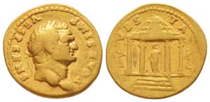 Titus 79-81 Aureus, Rome, 73, AU 6.88 g. ... 