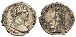 Traianus 98-117 Denarius, Rome, 103-111, AG ... 