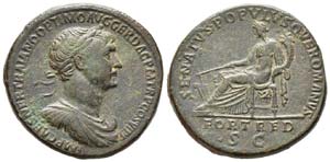 Traianus 98-117 Sesterce, Rome, 115, AE ... 