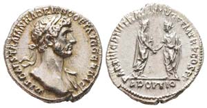 Hadrianus 117-138 Denarius, Rome, 117, AG ... 