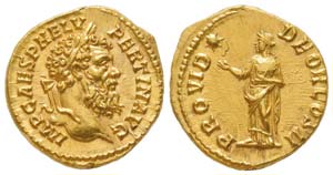 Pertinax 193 après J.C. Aureus, Rome, 193, ... 