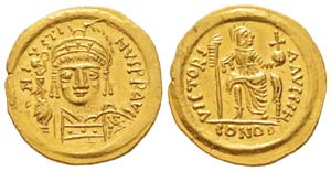 Iustinus II 565-578 Solidus, Monte Judica en ... 