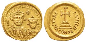 Héraclius 610-641 Solidus, Ravenne, ... 