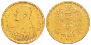 Monaco, Louis II 1922-1949 20 Francs Essai ... 