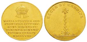 Autriche, Franz I 1808-1835 Médaille en or, ... 