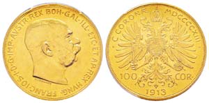 Autriche, Franz Joseph 1848-1916 100 Corona, ... 