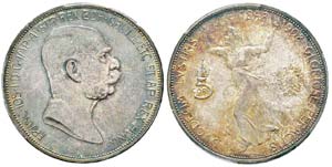 Autriche, Franz Joseph 1848-1916 5 Corona, ... 