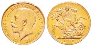 Canada, George V 1910-1936 Sovereign, 1917 ... 