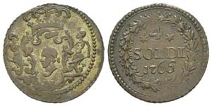 Corse, Pascal Paoli 1762-1768   4 soldi, ... 
