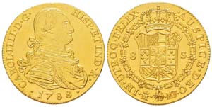 Espagne, Carlo IV 1788-1808   8 Escudos, ... 