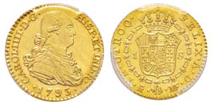 Espagne, Carlo IV 1788-1808   1 escudo, ... 