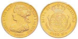 Espagne, Isabel II 1833-1868 100 Reales, ... 