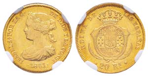 Espagne, Isabel II 1833-1868     20 Reales, ... 
