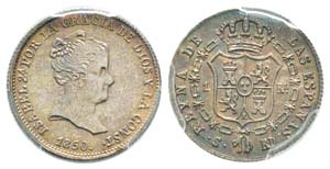 Espagne, Isabel II 1833-1868     1 Real, ... 