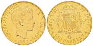 Espagne, Alfonso XIII 1886-1931 100 Pesetas, ... 