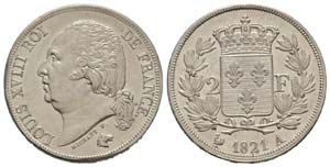 France, Louis XVIII 1815-1824    2 Francs, ... 