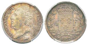 France, Louis XVIII 1815-1824    1/2 Franc, ... 