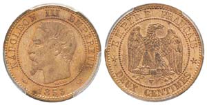 France, Second Empire 1852-1870  2 Centimes, ... 
