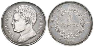 Napoléon II, Essai de 5 Francs, Paris, ... 