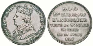 Module de 5 Francs 1817, visite de la ... 