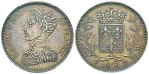 Henri V, Epreuve en argent du 5 Francs, ... 