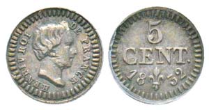 Henri V, Epreuve de 5 centimes petit module, ... 