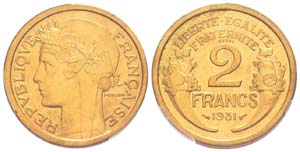 IIIème République, Piéfort de 2 Francs ... 