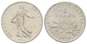 IIIème République, Piéfort de 1 Franc ... 