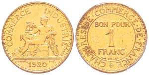 IIIème République, Piéfort de 1 Franc ... 
