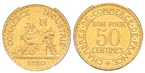 IIIème République, Piéfort de 50 centimes ... 