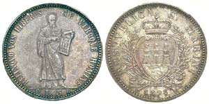 San Marino 5 lire, San Marino, 1898 Roma, AG ... 