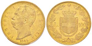 Umberto I 1878-1900  100 lire, Rome, 1883 R, ... 