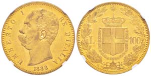 Umberto I 1878-1900  100 lire, Rome, 1888 R, ... 