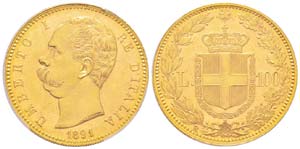 Umberto I 1878-1900  100 lire, Rome, 1891 R, ... 