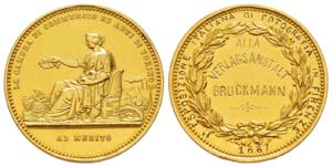 Umberto I 1878-1900  Médaille en or, AU ... 